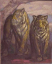 Paul JOUVE (1878-1973) - Tigre, front view, standing.